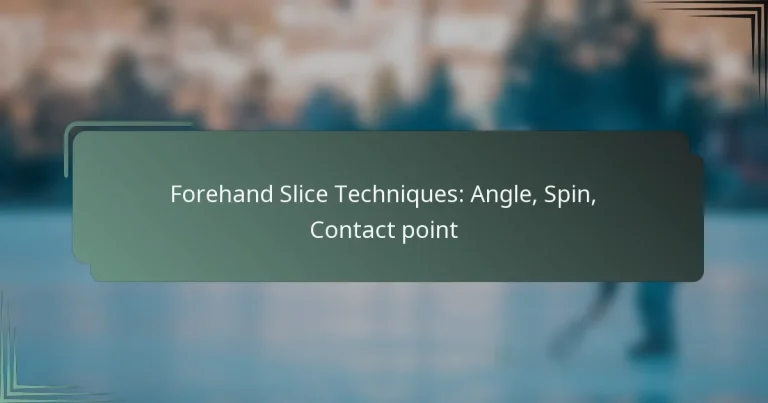 Forehand Slice Techniques: Angle, Spin, Contact point