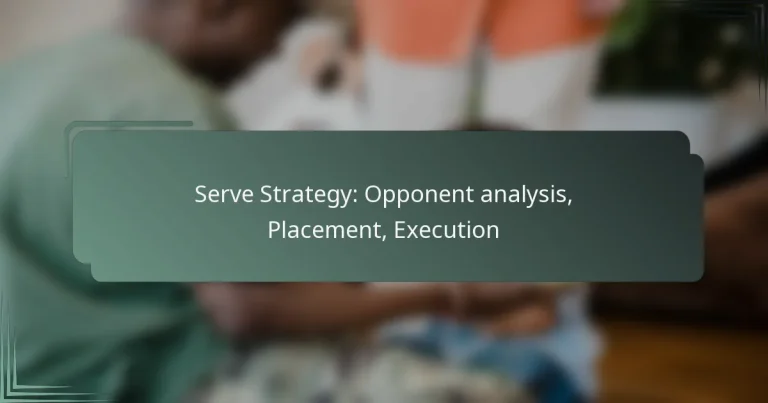 Serve Strategy: Opponent analysis, Placement, Execution