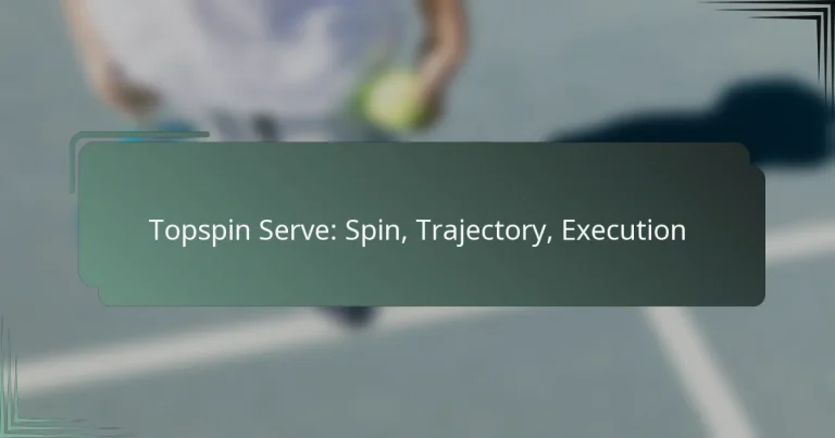 Topspin Serve: Spin, Trajectory, Execution